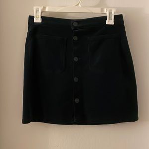 Mother Denim corduroy button up mini skirt. Dark Navy Blue. Size small
